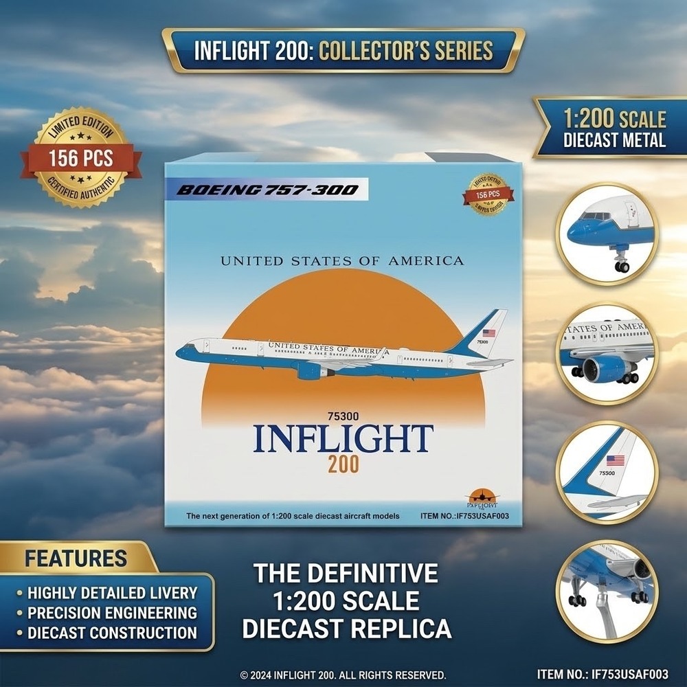 INFLIGHT/IF753USAF003/USAF/B757-300/75300/1:200/NIB/LIMITED ED./MSIAFB57082626